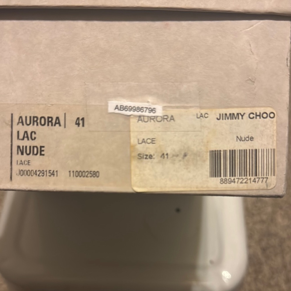 Jimmy Choo Aurora Nude Lace Shoes